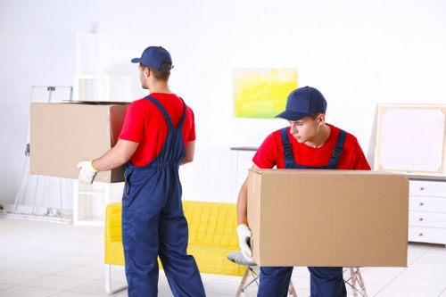 Removal van ready for a residential move in South Kensington