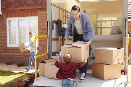 Office relocation equipment prepared for a transparent removals estimate