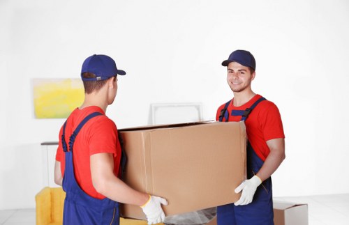 Local South Kensington removal specialists working in a residential street