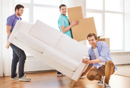 Reusable furniture and household items set aside for charity donation