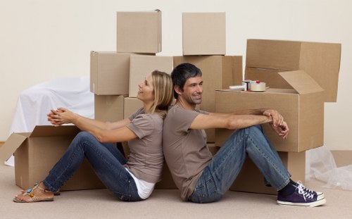 Careful handling of fragile items by removal specialists in South Kensington