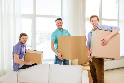 Professional movers handling student belongings in Southkensington