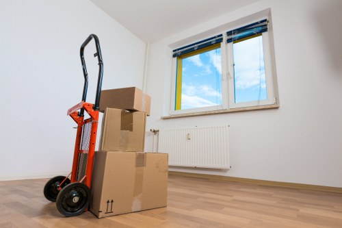 Careful handling of furniture in a South Kensington flat with stairs and lift access