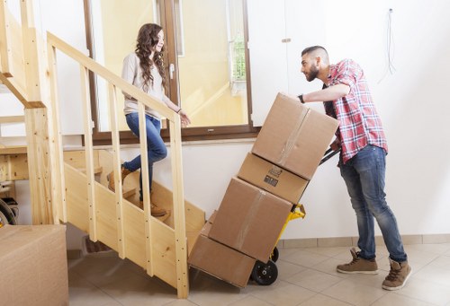 Final unloading and placement during a South Kensington move