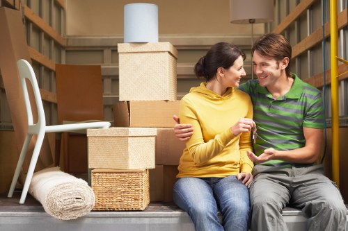 Southkensington house movers preparing fragile items for safe transport